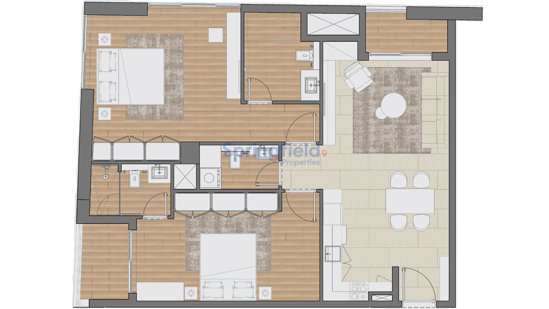 2 Bedrooms Apartment