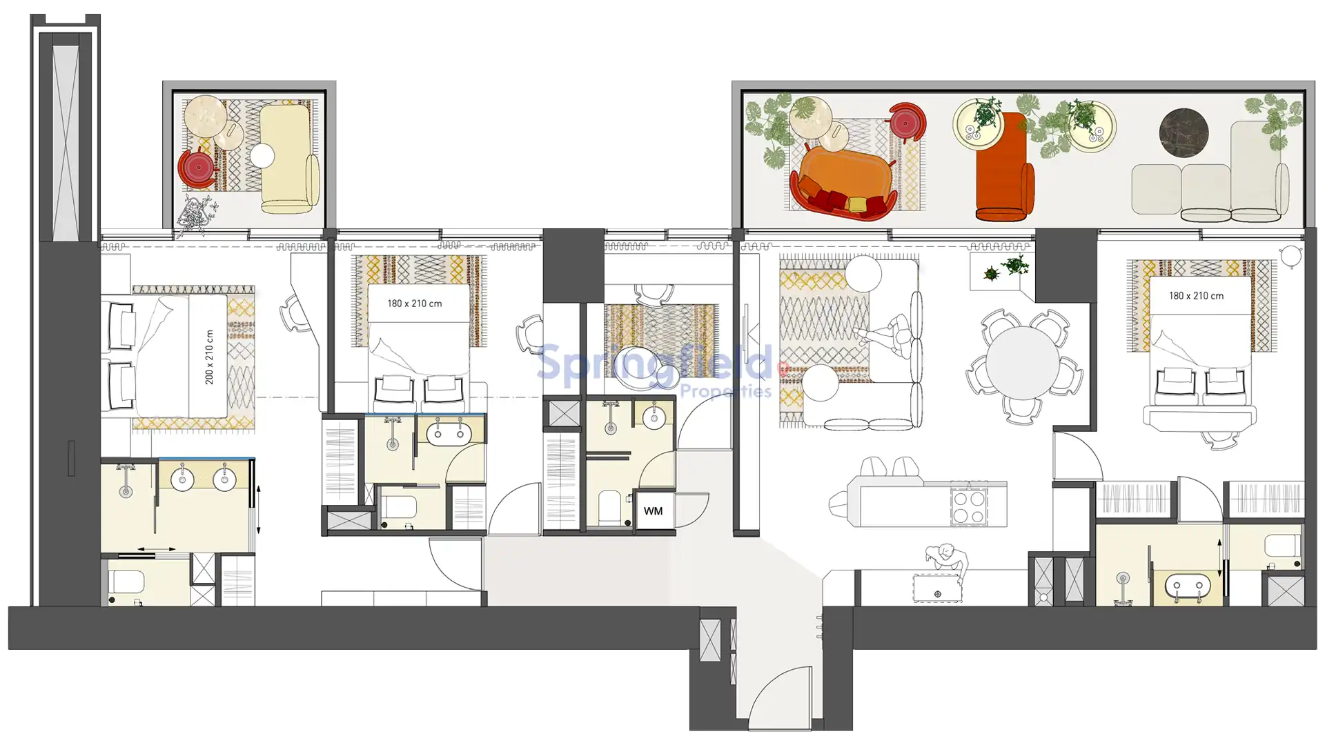 3 Bedrooms Apartment