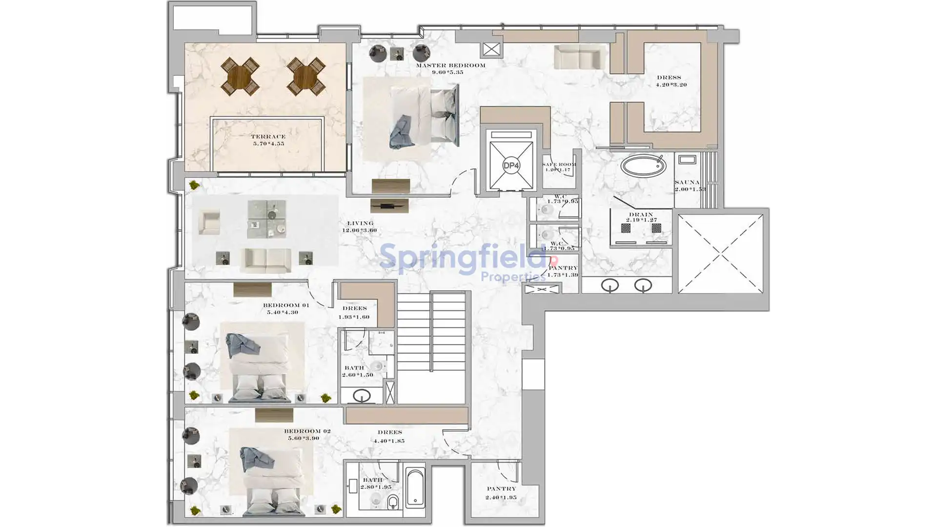 4 Bedroom  Duplex Penthouse