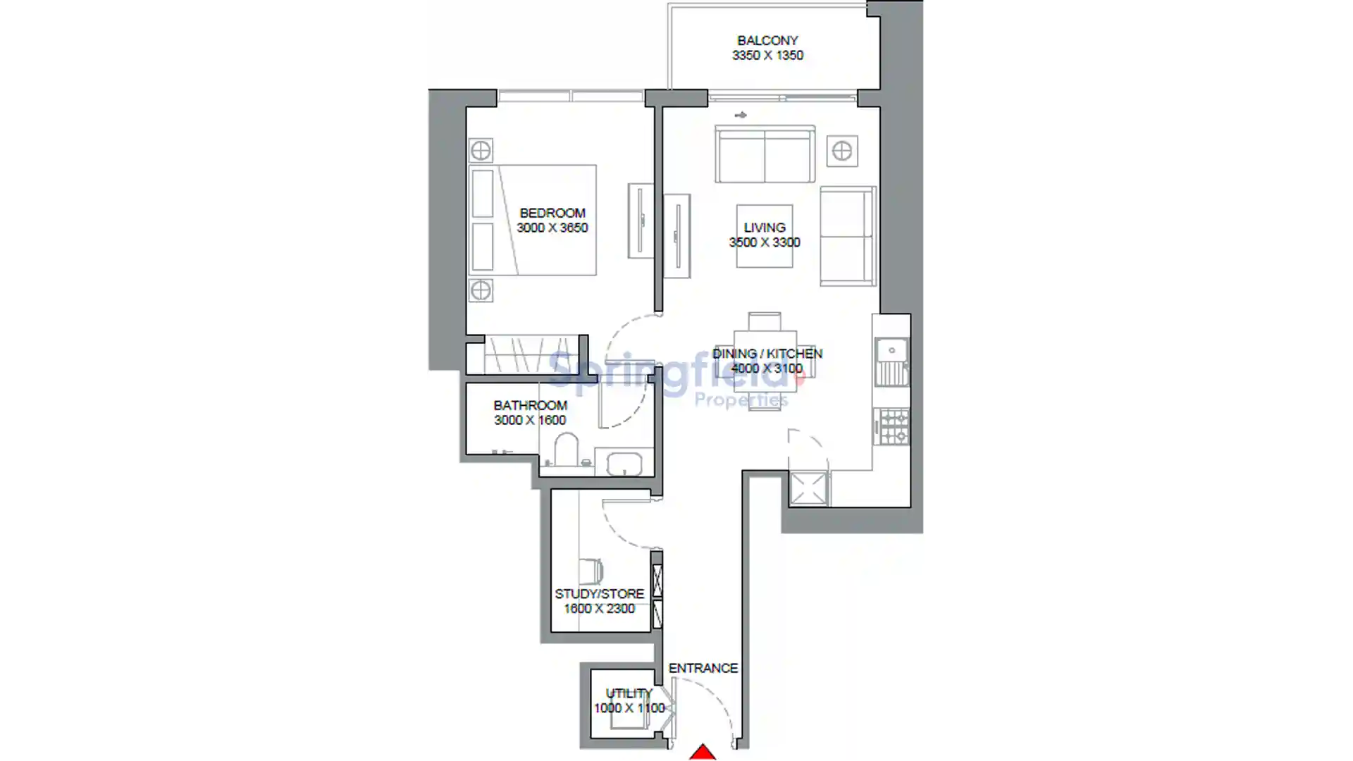 1.5 Bedroom Apartment
