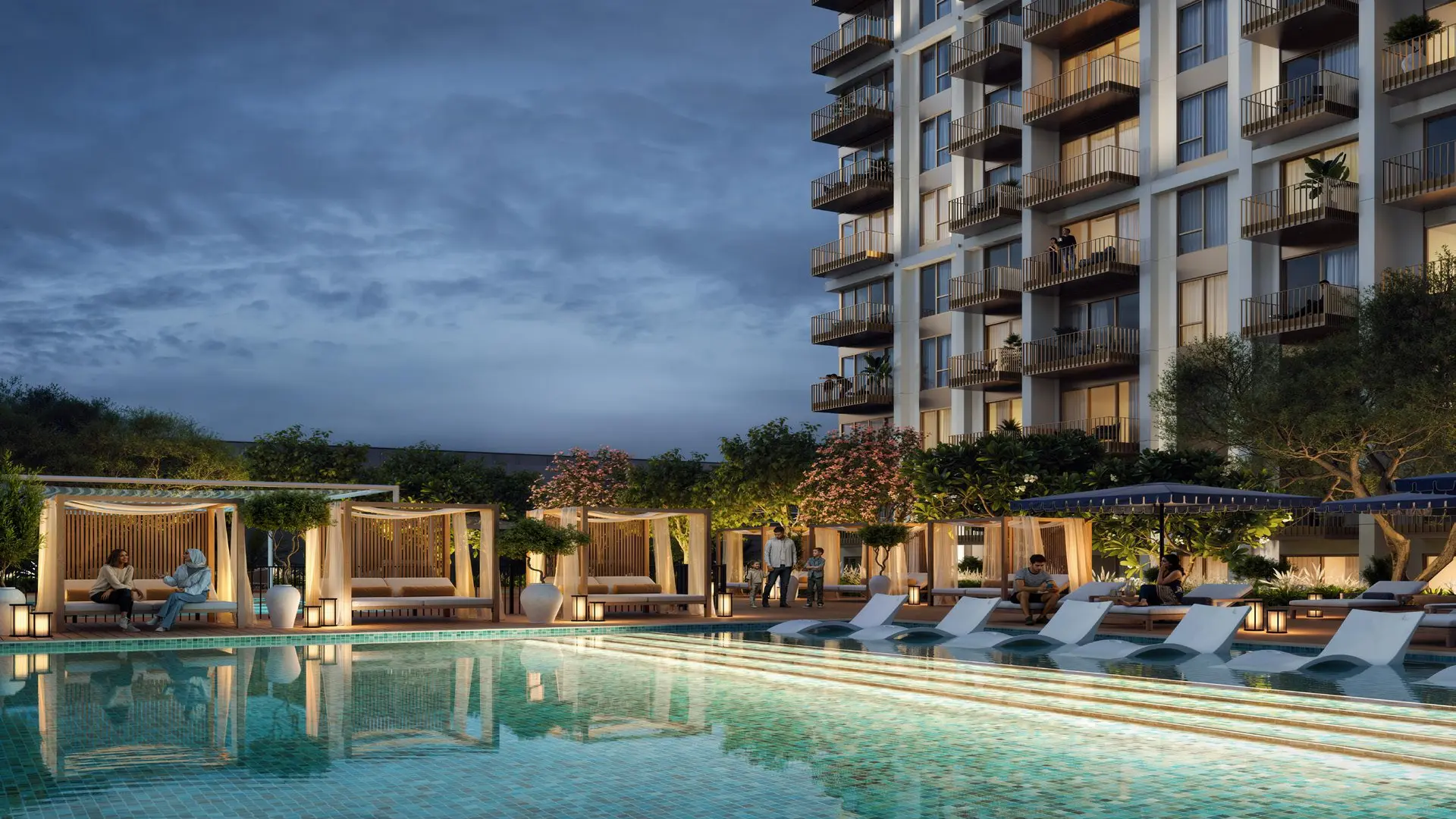 Altus at Dubai Creek Harbour apartments pools